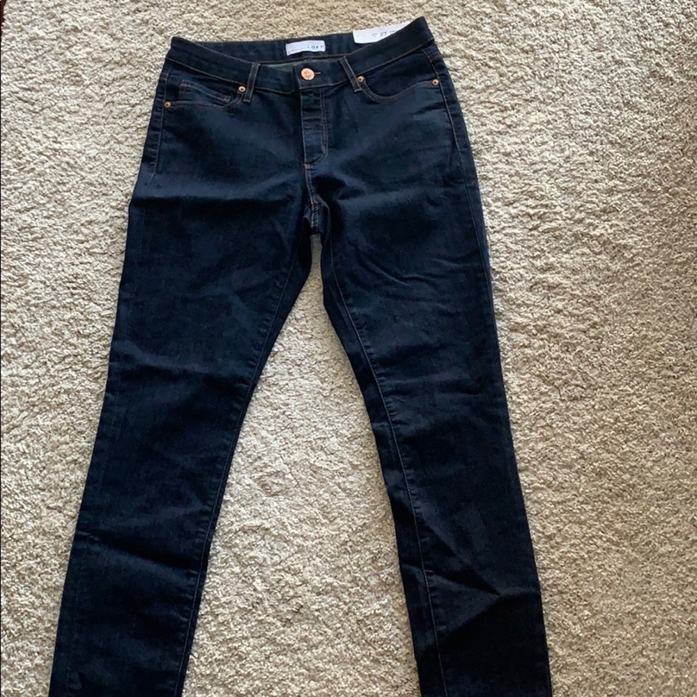 LOFT Dark Wash Skinny Jeans Size 27 NWT